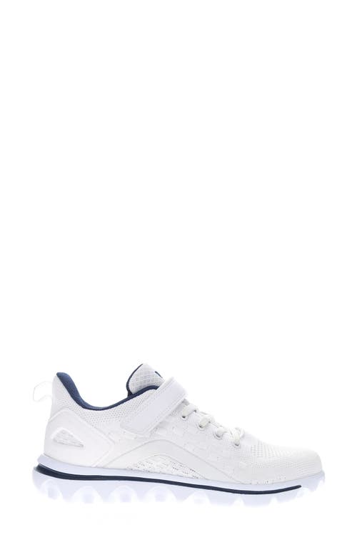 Shop Propét Travelactiv Axial Fx Sneaker In White/navy