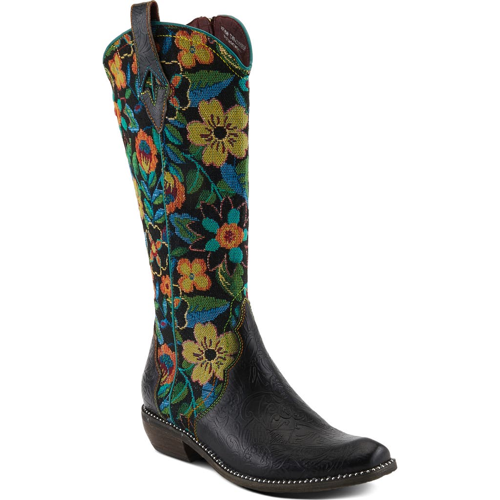 L'artiste By Spring Step Rodeoqueen Western Boot In Black Multi