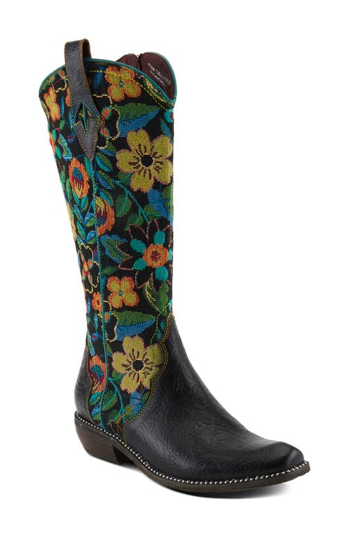 Shop L'artiste By Spring Step Rodeoqueen Western Boot In Black Multi