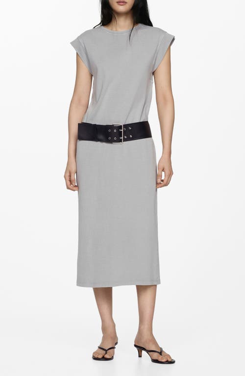 Shop Mango T-shirt Dress In Grey