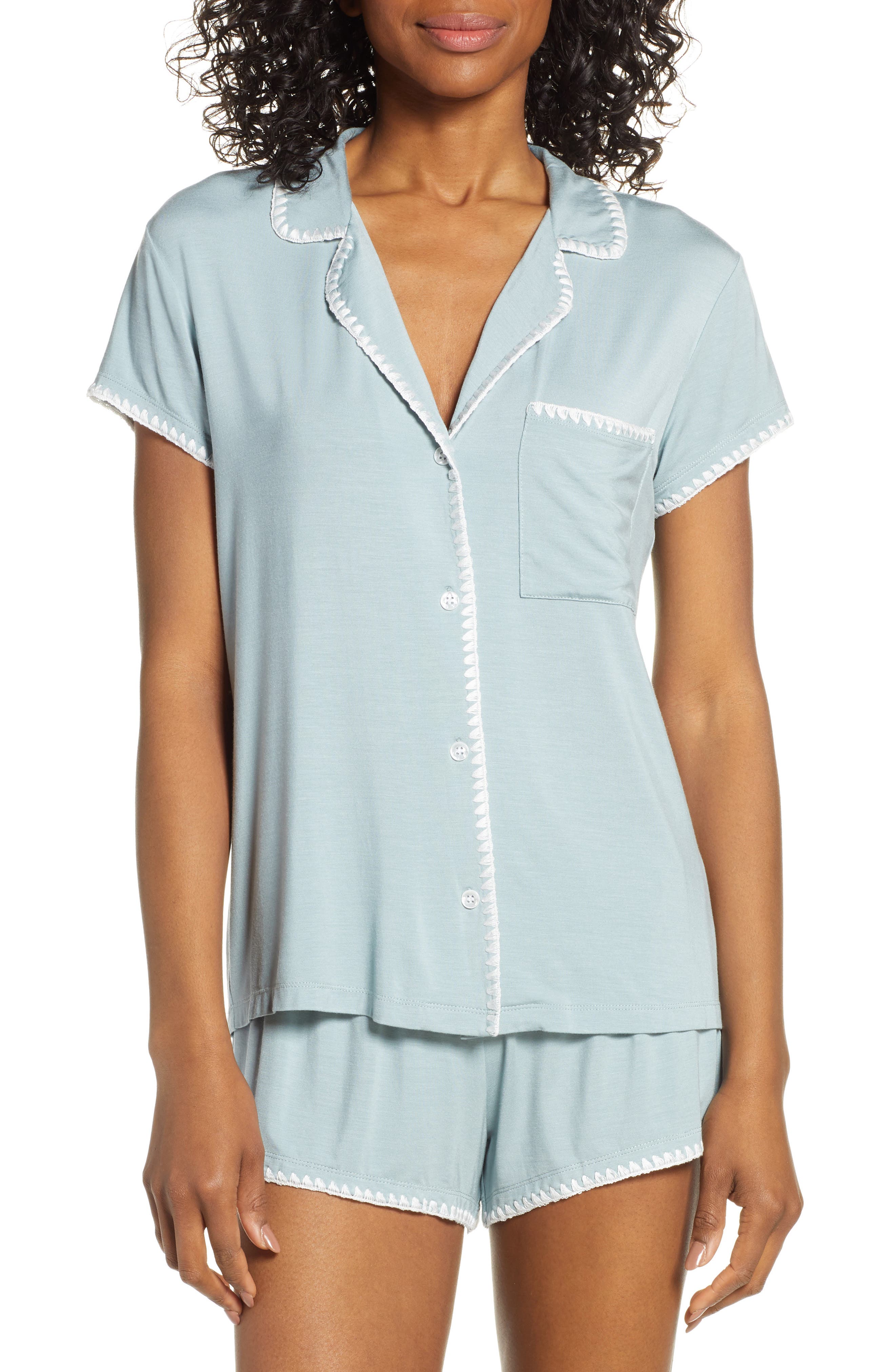 Eberjey Frida Whipstitch Short Pajamas Nordstrom