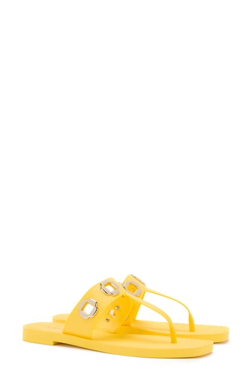 Larroude Larroudé Milan Jelly Thong Sandal In Yellow