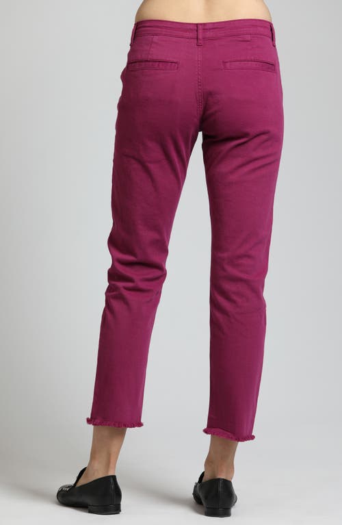 Shop Apny Straight Leg Ankle Pants In Bordeaux