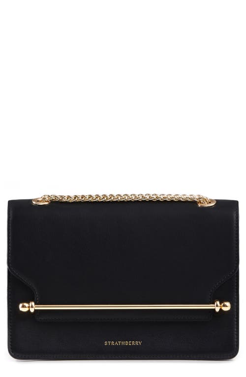 Strathberry East/West Leather Crossbody Bag in Black at Nordstrom