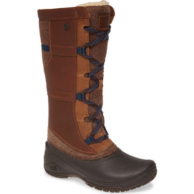 The North Face Shellista Iv Tall Waterproof Insulated Winter Boot- Brown
