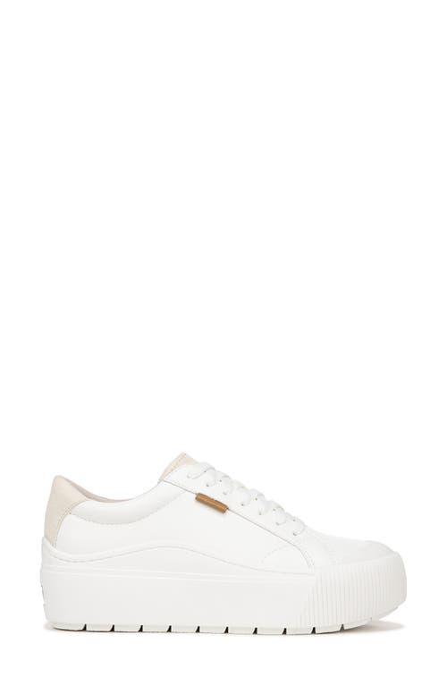 Dr. Scholl's Women's Time Off Go Closed Round Toe Lace Up Platform Sneakers In White