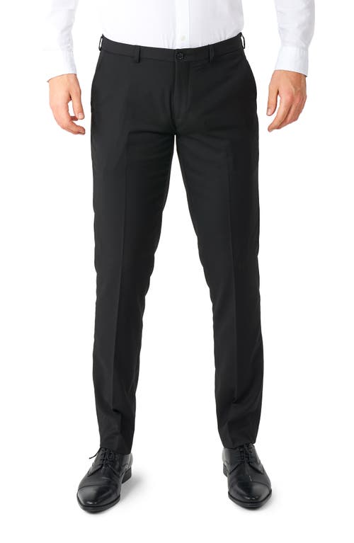 Opposuits Daily Tailored Fit Deep Black Stretch Suit In Black