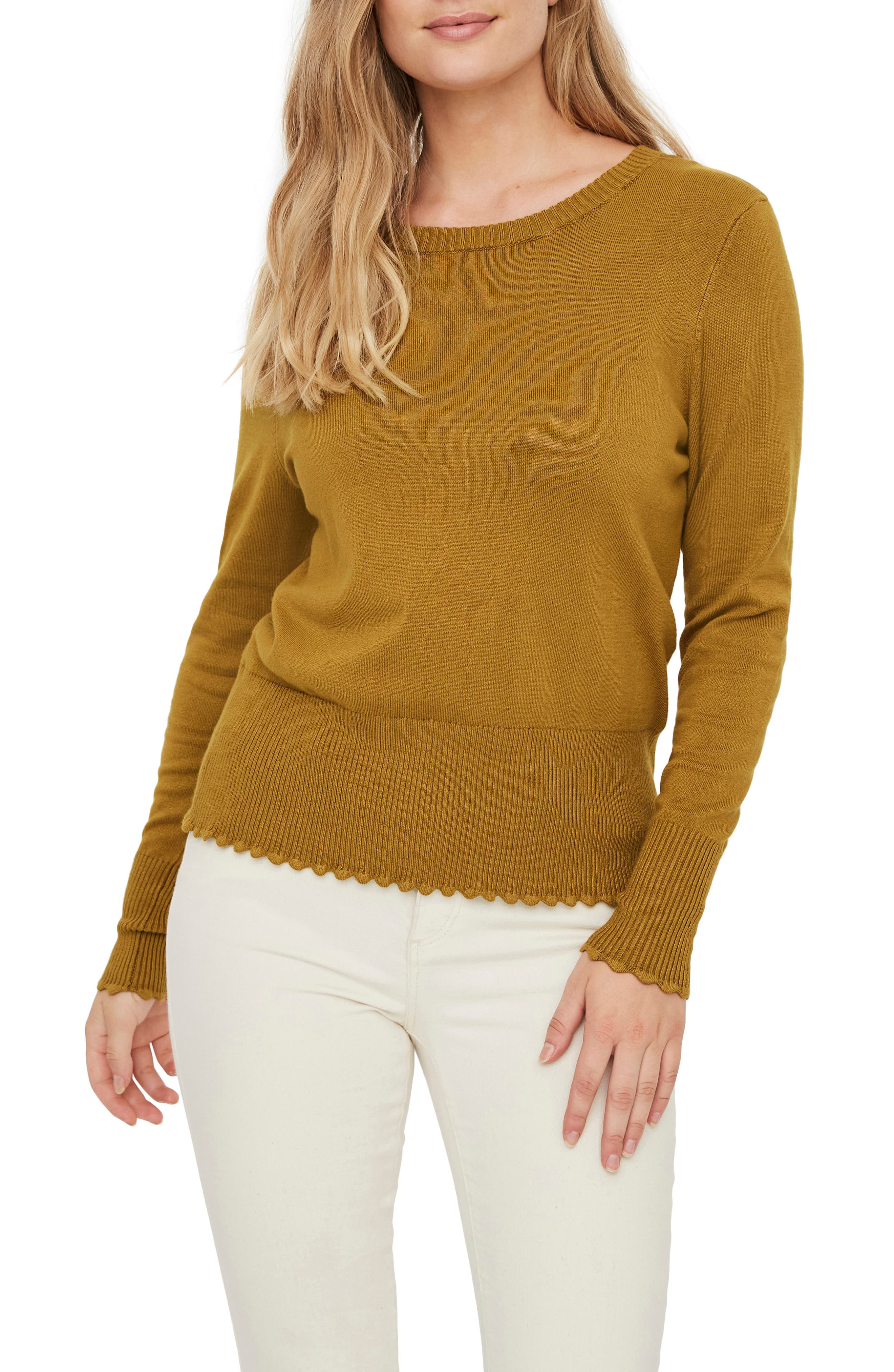 sadella textured crewneck pullover