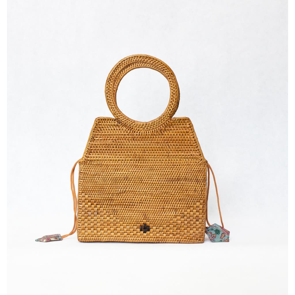 Jelavu Women's Neutrals Monterey Rattan Satchel Bag In Tan