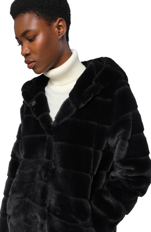 Shop Apparis Goldy Recycled Polyester Pluche™ Faux Fur Coat In Noir