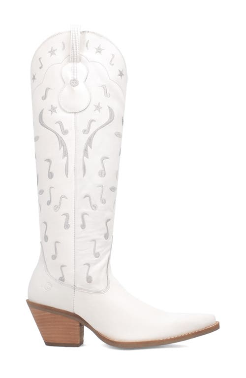 Shop Dingo Rhymin Knee High Western Boot In White