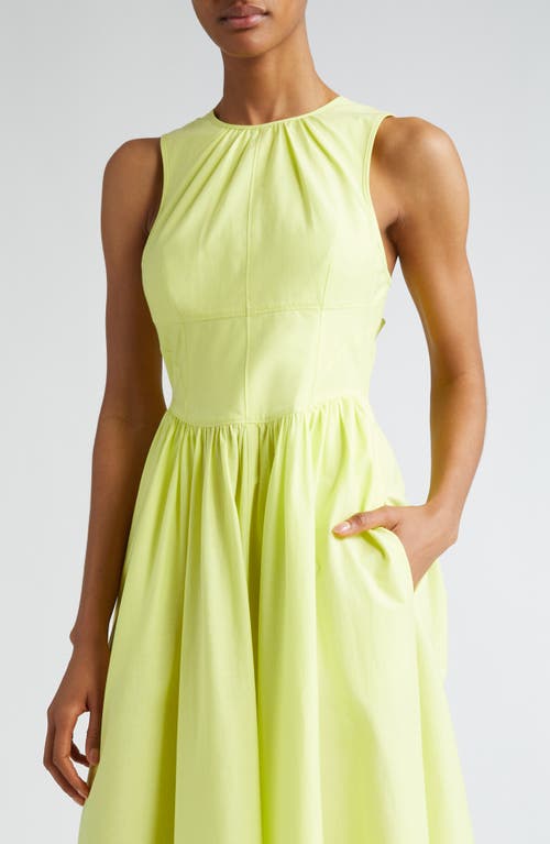 Cinq À Sept Benita Sleeveless Cotton Blend Dress In Lime Kiss
