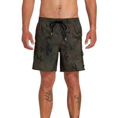 Volcom True Volley Swim Trunks, Green
