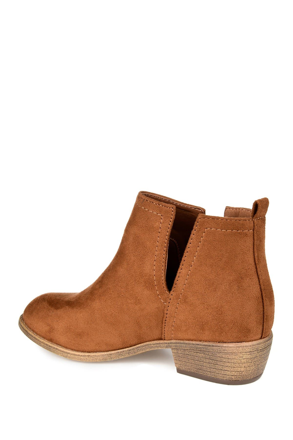Journee Collection Rimi Split Side Bootie In Light/pastel Brown