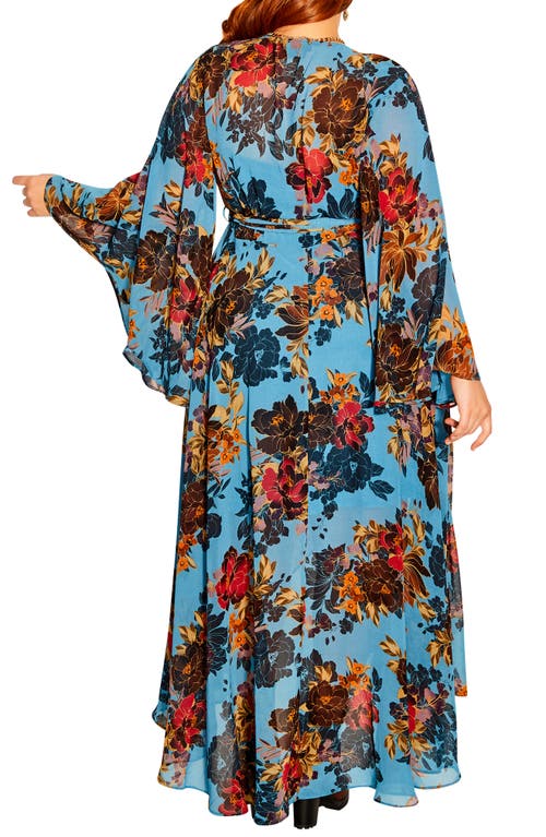 Shop City Chic Floral Wrap Maxi Dress In Floral Twistdnu