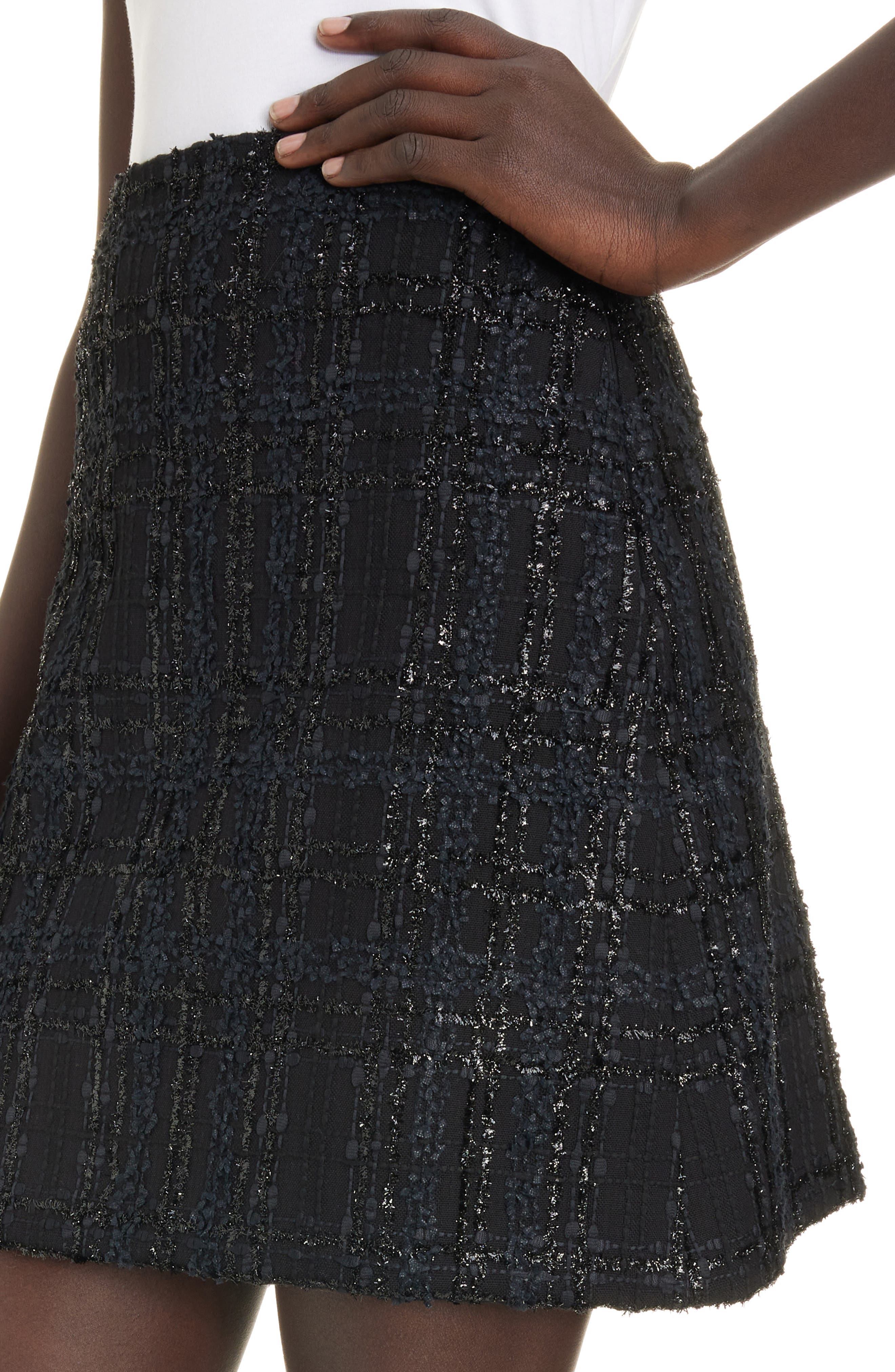 Giambattista Valli Beaded Stretch Cotton Bouclé Miniskirt Nordstrom