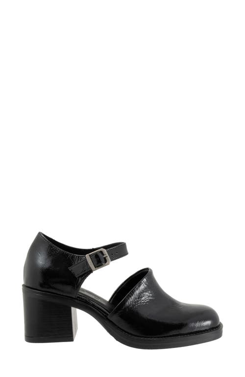 Bueno Rita Block Heel Pump In Black Patent
