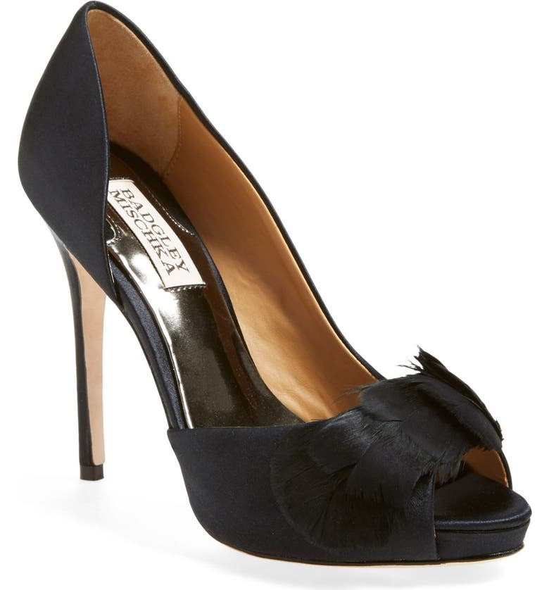 Badgley Mischka 'Piper' Feather Pump (Women) | Nordstrom