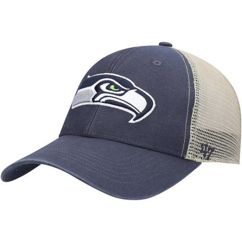 Seattle Seahawks '47 Leather Head Flex Hat - Navy