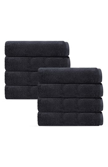 Brooks Brothers Puresoft Set Of 8 Turkish Cotton Washcloths In Anthracite