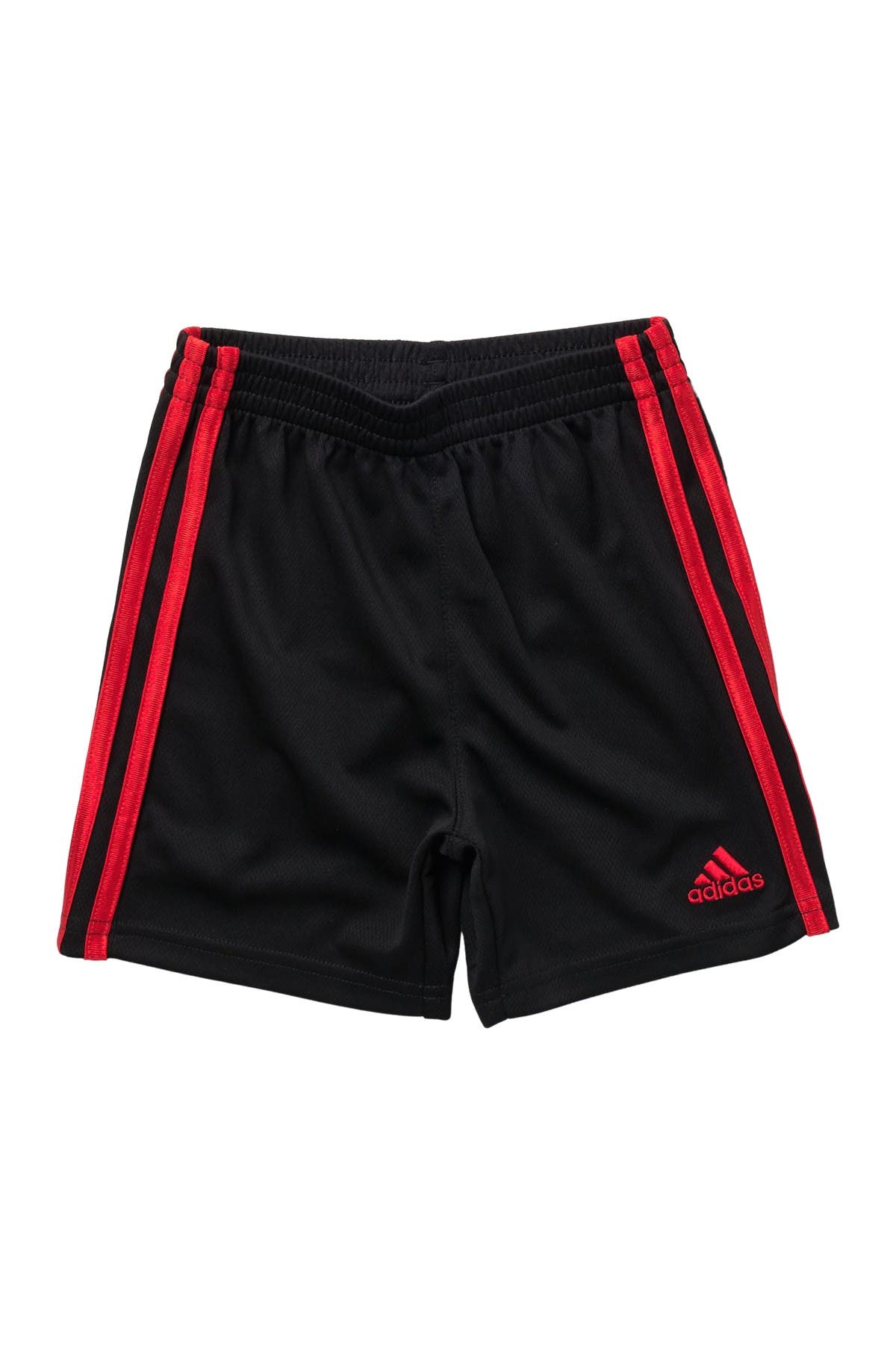 Adidas Originals Kids' 3 Stripe Mesh Shorts In Black/red