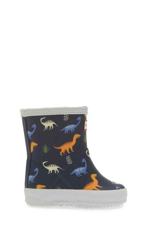 Shop Hunter Kids' First Classic Rain Boot In Navy Multi/navy/stardust