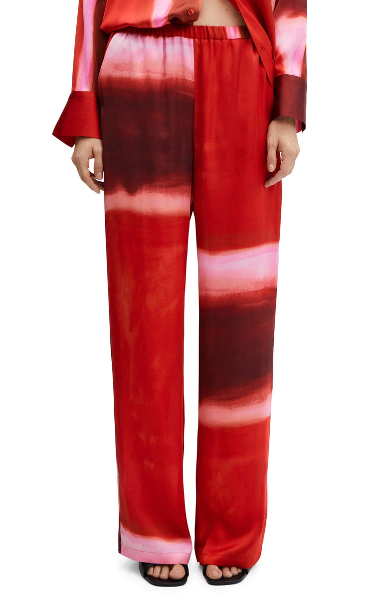 MANGO Tie Dye Satin Pants | Nordstrom