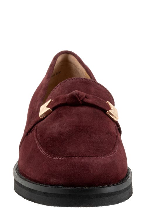 Shop Trotters Femi Loafer In Oxblood Suede