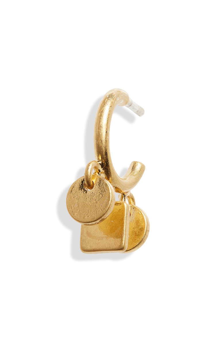MADEWELL Mixer Huggie Hoop Single Earring, Main, color, GYPSY