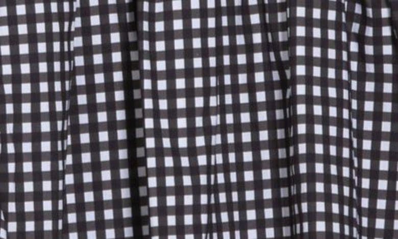 CAROLINE CONSTAS TEAGAN GINGHAM FLARED LEG SHORTS