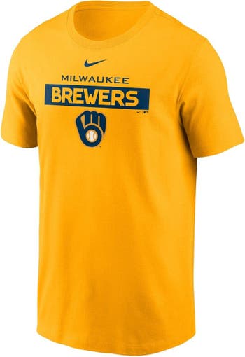 Youth Milwaukee Brewers Nike Navy/Gold Authentic Collection Performance  Pullover Hoodie