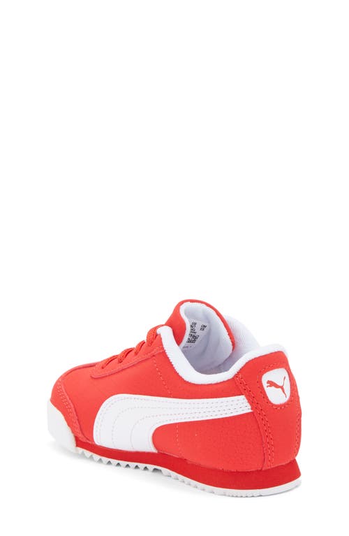 Puma Kids' Roma Reversed Sneaker In For All Time Red- White