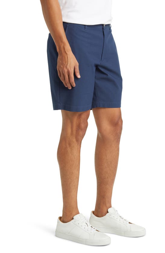 Shop Peter Millar Crown Comfort Stretch Cotton Blend Shorts In Washed Navy
