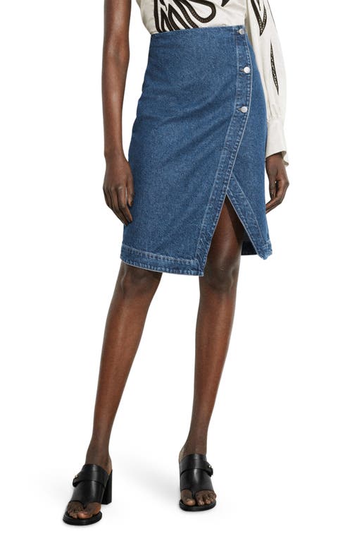 Shop & Other Stories Denim Pencil Skirt In Blue Medium Dusty