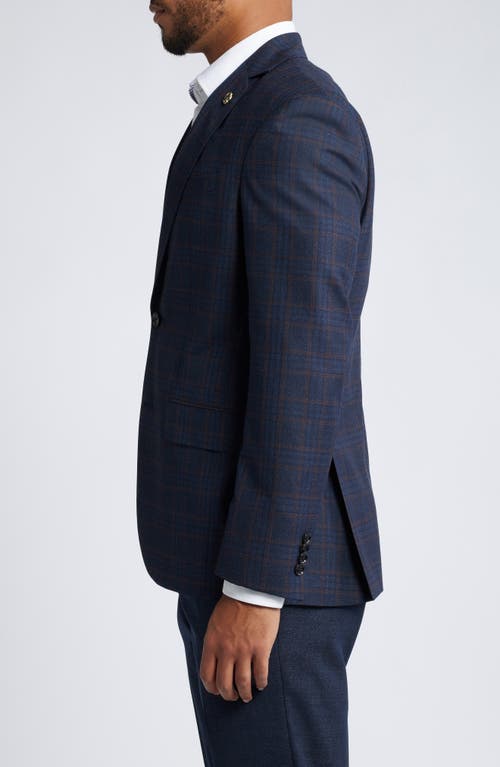 Shop Ted Baker London Karl Slim Fit Plaid Wool Sport Coat In Navy