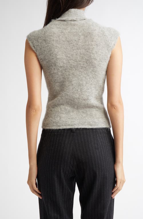 Shop Paloma Wool Husk Mock Neck Cap Sleeve Alpaca Blend Sweater In Grey