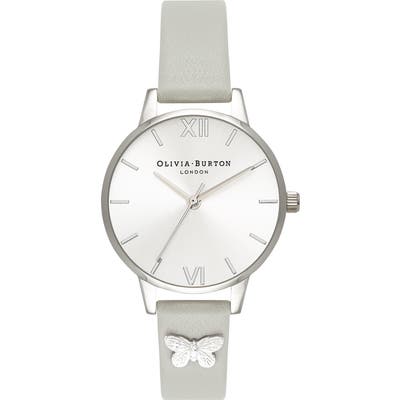 Olivia Burton Embellished Leather Strap Watch, 30Mm