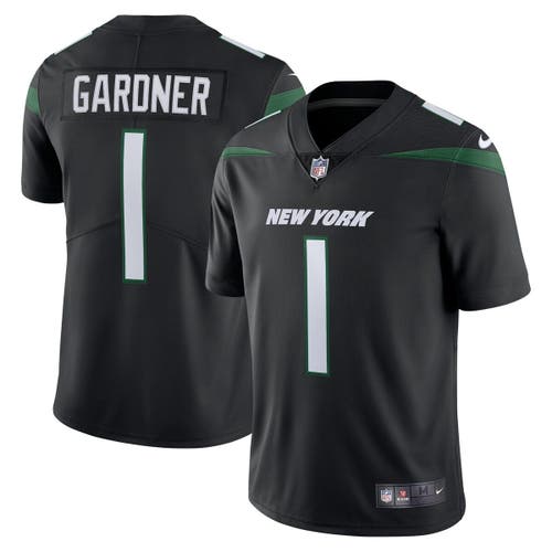 Men's Nike Ahmad Sauce Gardner Black New York Jets Vapor Limited Jersey