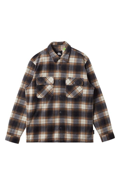 Shop Quiksilver Surf Days Print Fleece Overshirt In Portabella Print