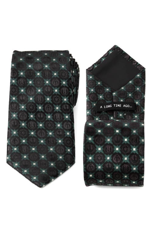 Cufflinks, Inc . Star Wars™ Insignia Medallion Tie In Black/green Multi