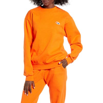 Melody Ehsani Me. Rose Crewneck Sweatshirt, Orange
