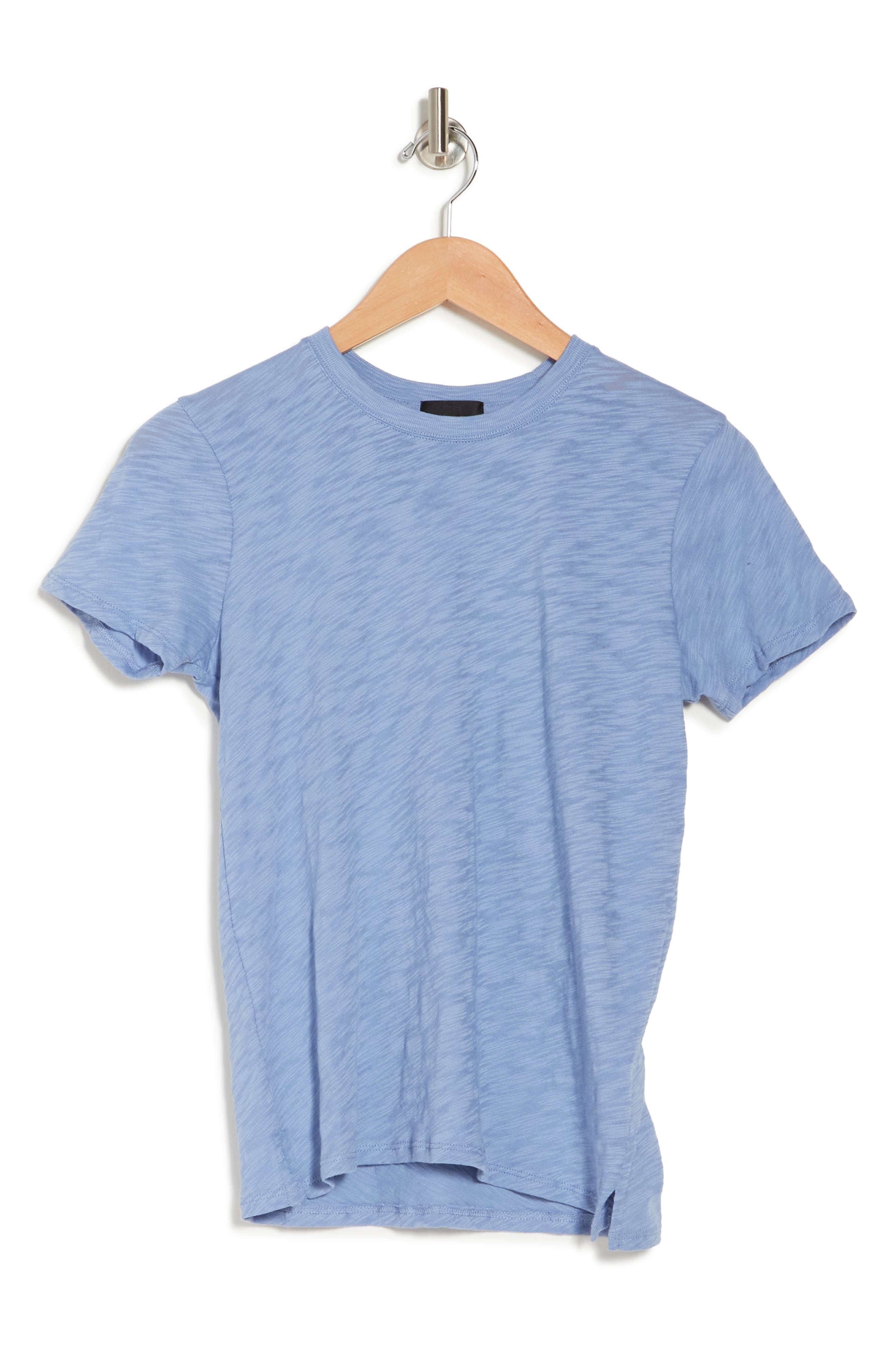 Atm Anthony Thomas Melillo Crew Neck Slub T-shirt In Light/pastel Blue7