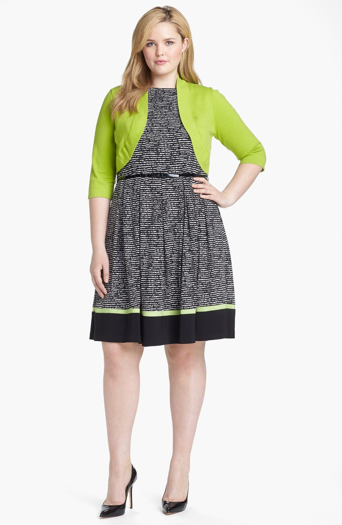 Jessica Howard Sleeveless Dress & Cropped Jacket (Plus Size) Nordstrom