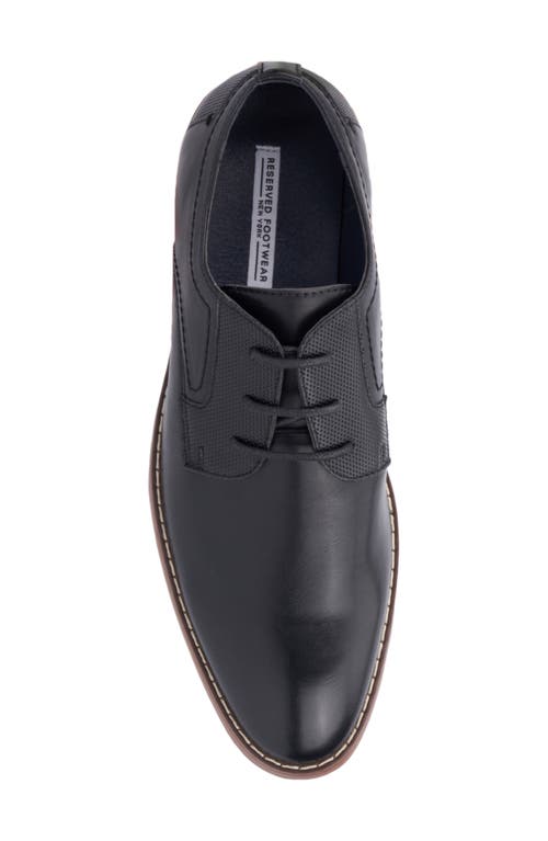Reserve Footwear Plain Toe Derby In Black