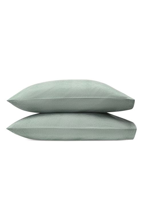 Matouk Jasper Set Of 2 Cotton Sateen Pillowcases In Green