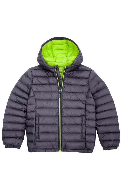 Rokka&rolla Kids' Ultra Light Quilt Packable Down Jacket In Charcoal