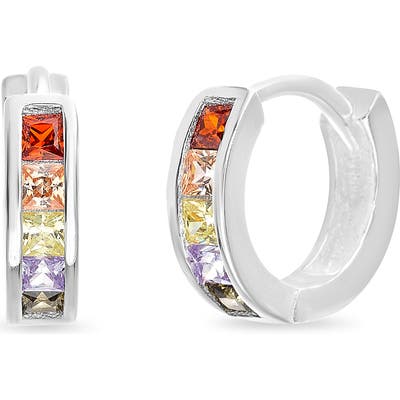 Lesa Michelle Cubic Zirconia Huggie Earrings