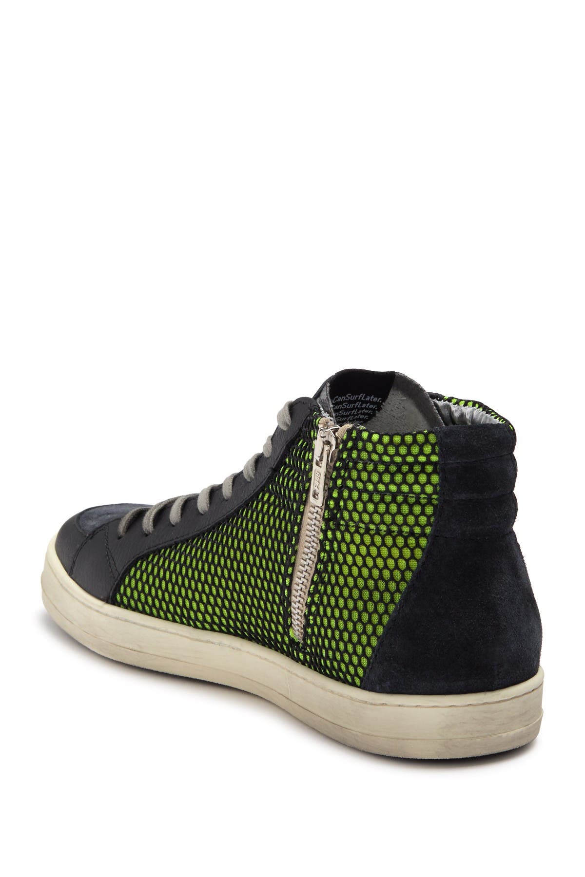 p448 ribbed high top sneaker