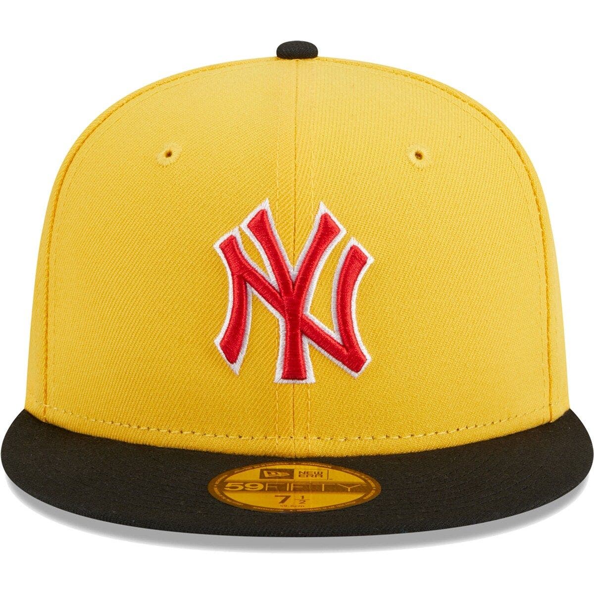 Interesting Info About Yellow Yankees Fitted Hat