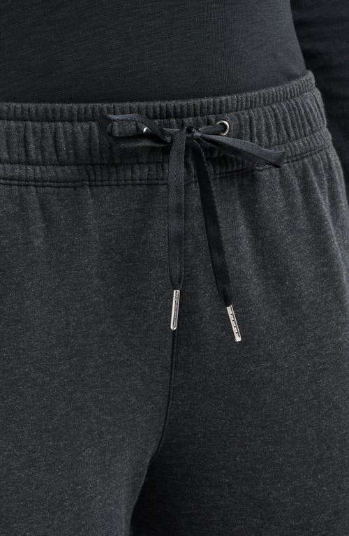 Travismathew Cloud Drawstring Fleece Joggers In Heather Black